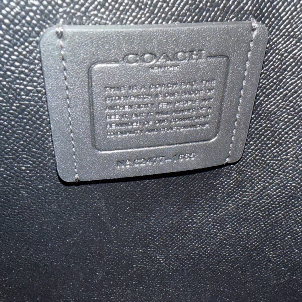 Coach MOLLIE TOTE BAG IN SIGNATURE CANVAS Khaki / Black like new. - Picture 11 of 16